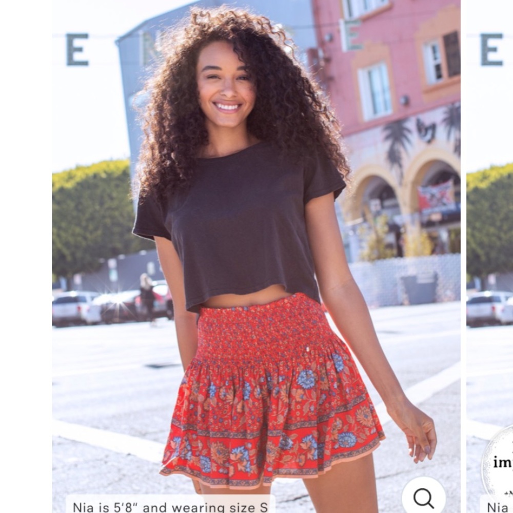 Natural life floral print skort
